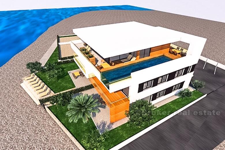 Appartements près de Zadar, première rangée de la mer