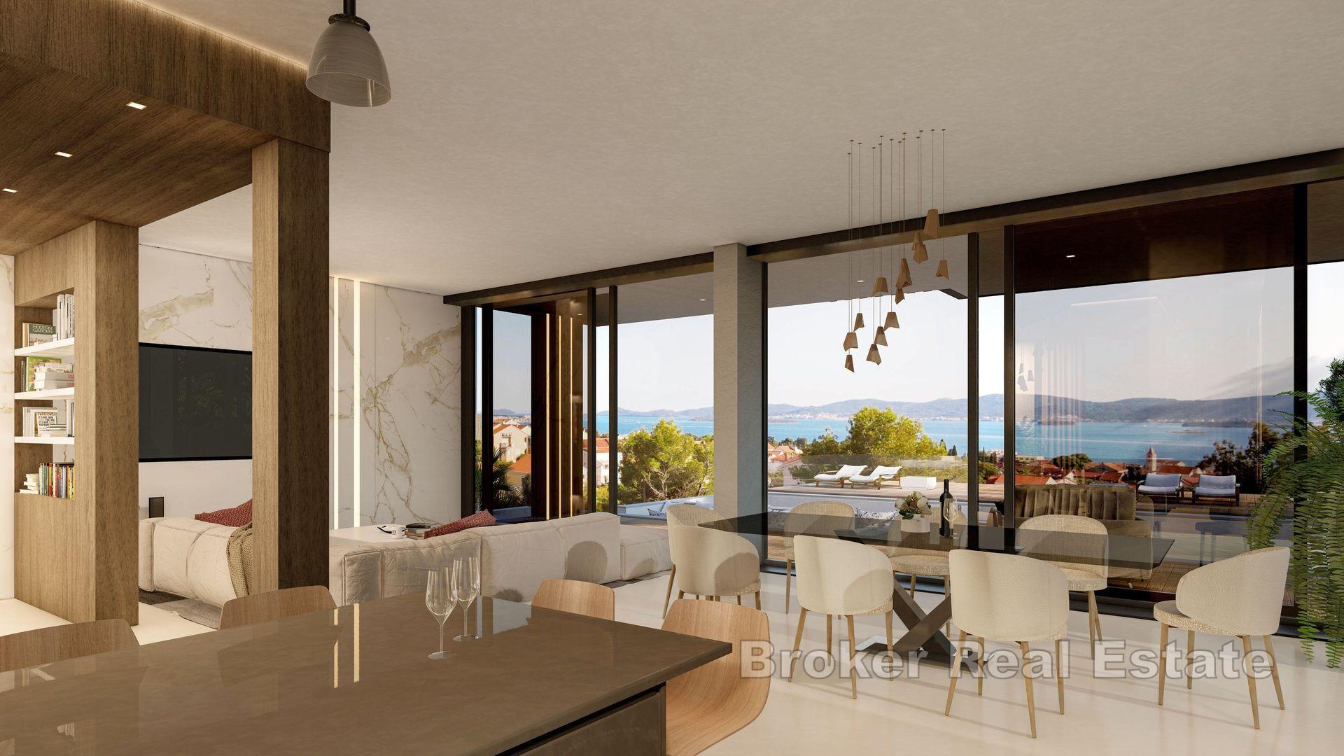 Ville di lusso in costruzione con vista mare