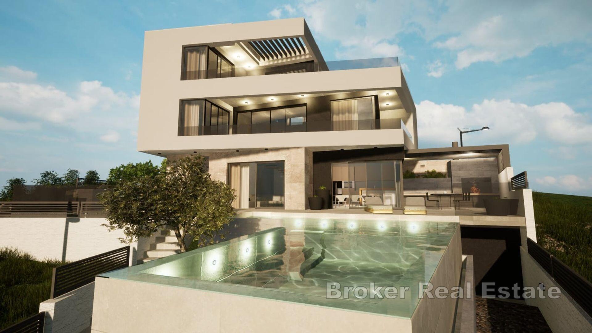 Modern villa med havsutsikt