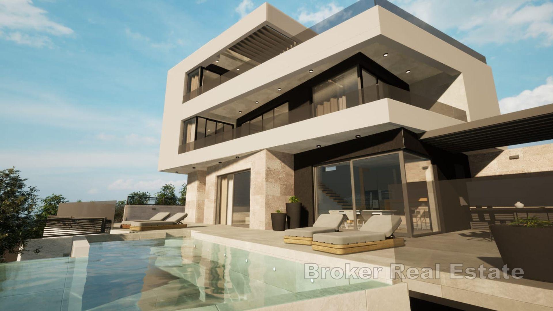 Modern villa med havsutsikt