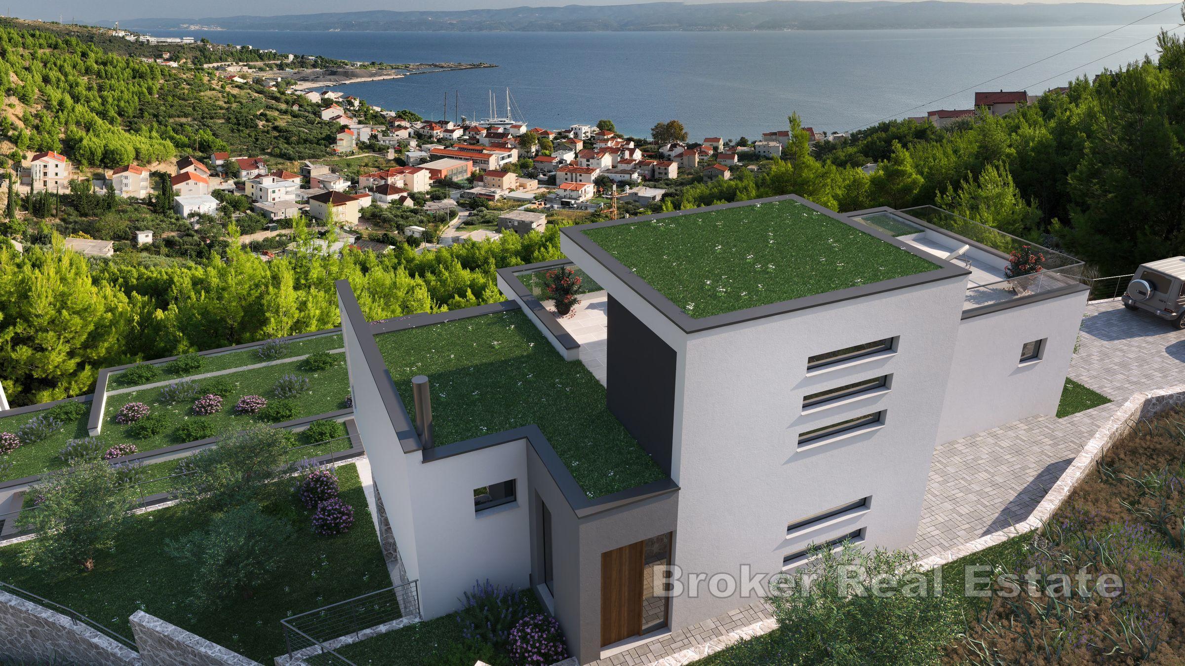 Villa moderne nouvellement construite avec vue mer