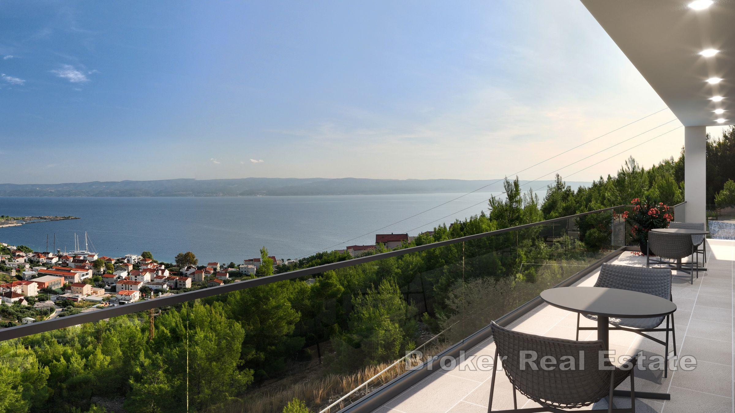 Villa moderne nouvellement construite avec vue mer
