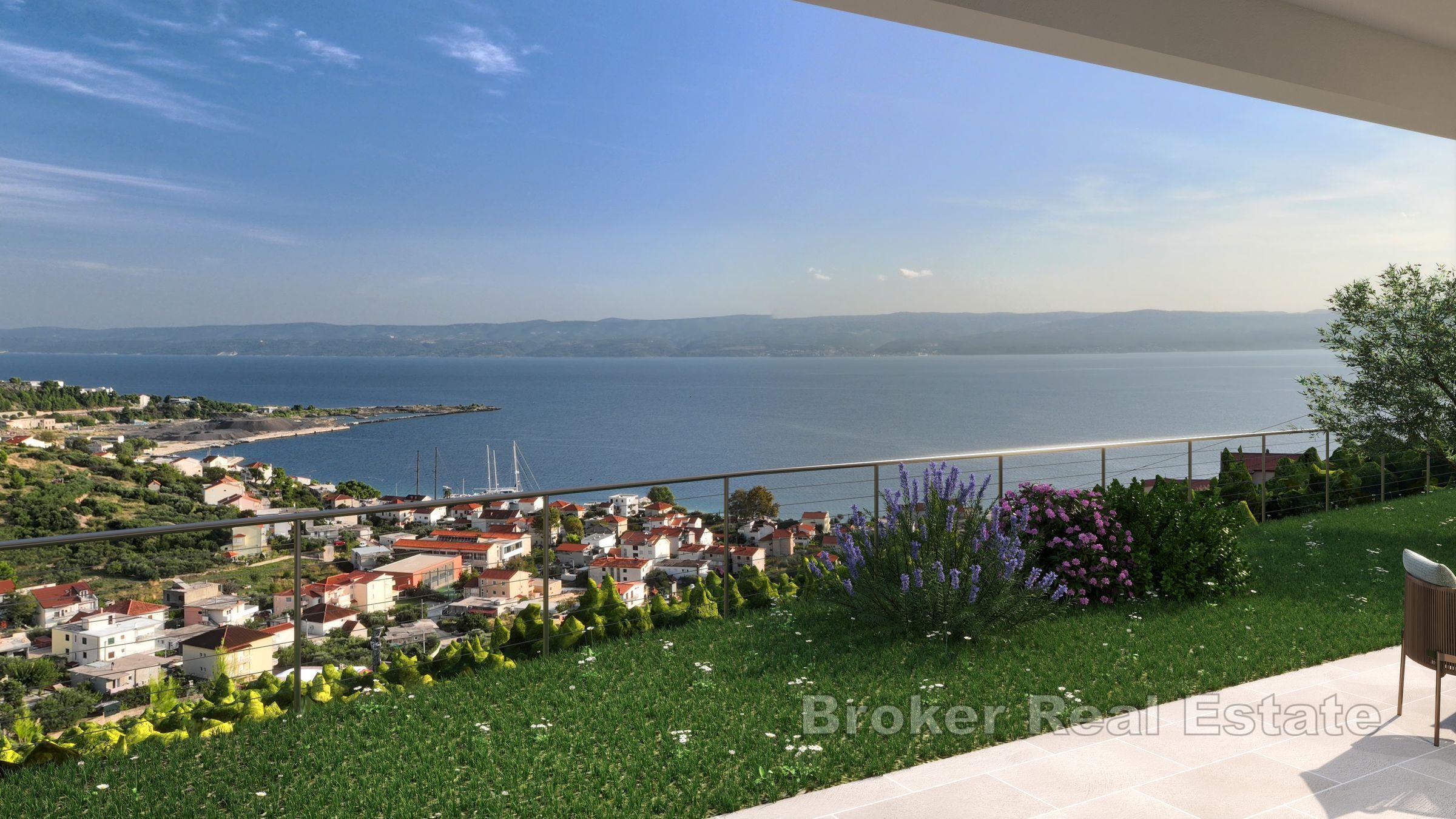 Villa moderne nouvellement construite avec vue mer