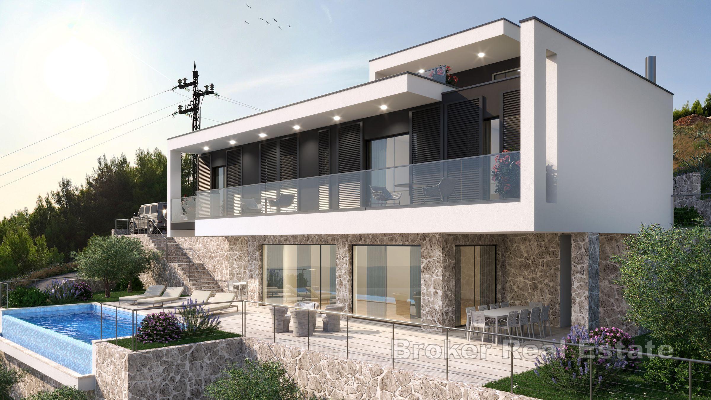 Villa moderne avec vue mer