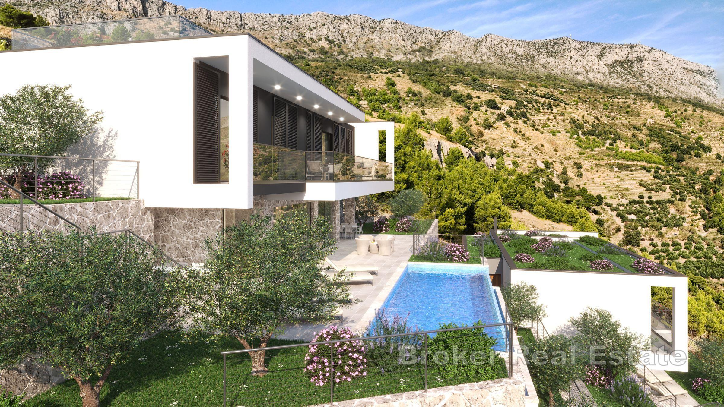 Modern villa med havsutsikt