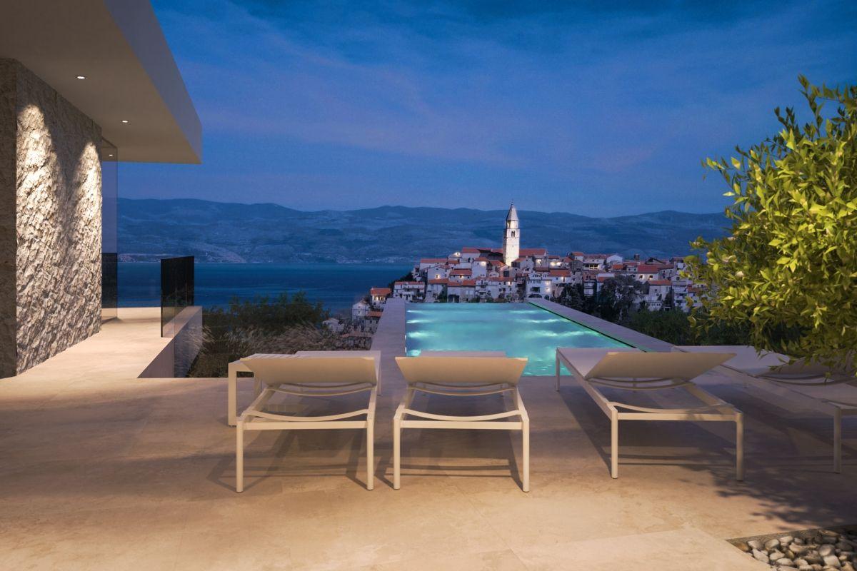 Pozemek s projektem na výstavbu vily s výhledem na moře