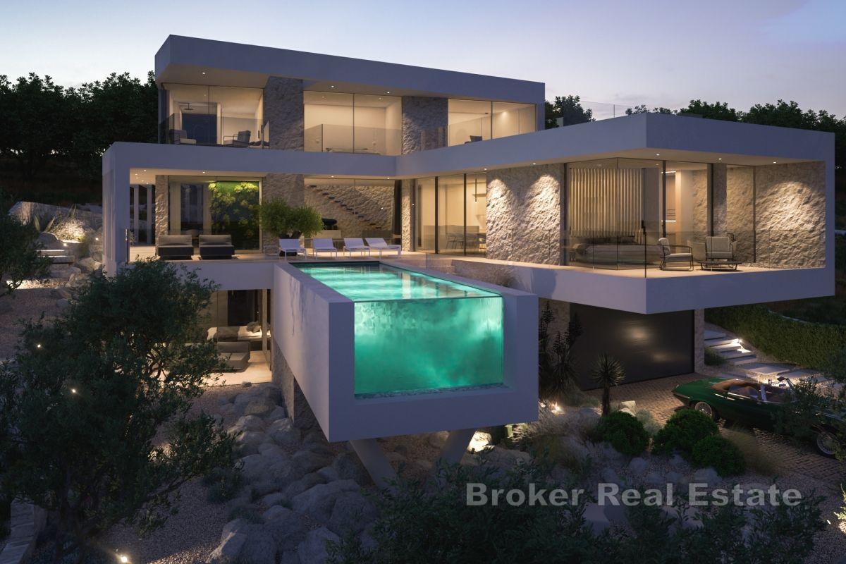 Pozemek s projektem na výstavbu vily s výhledem na moře