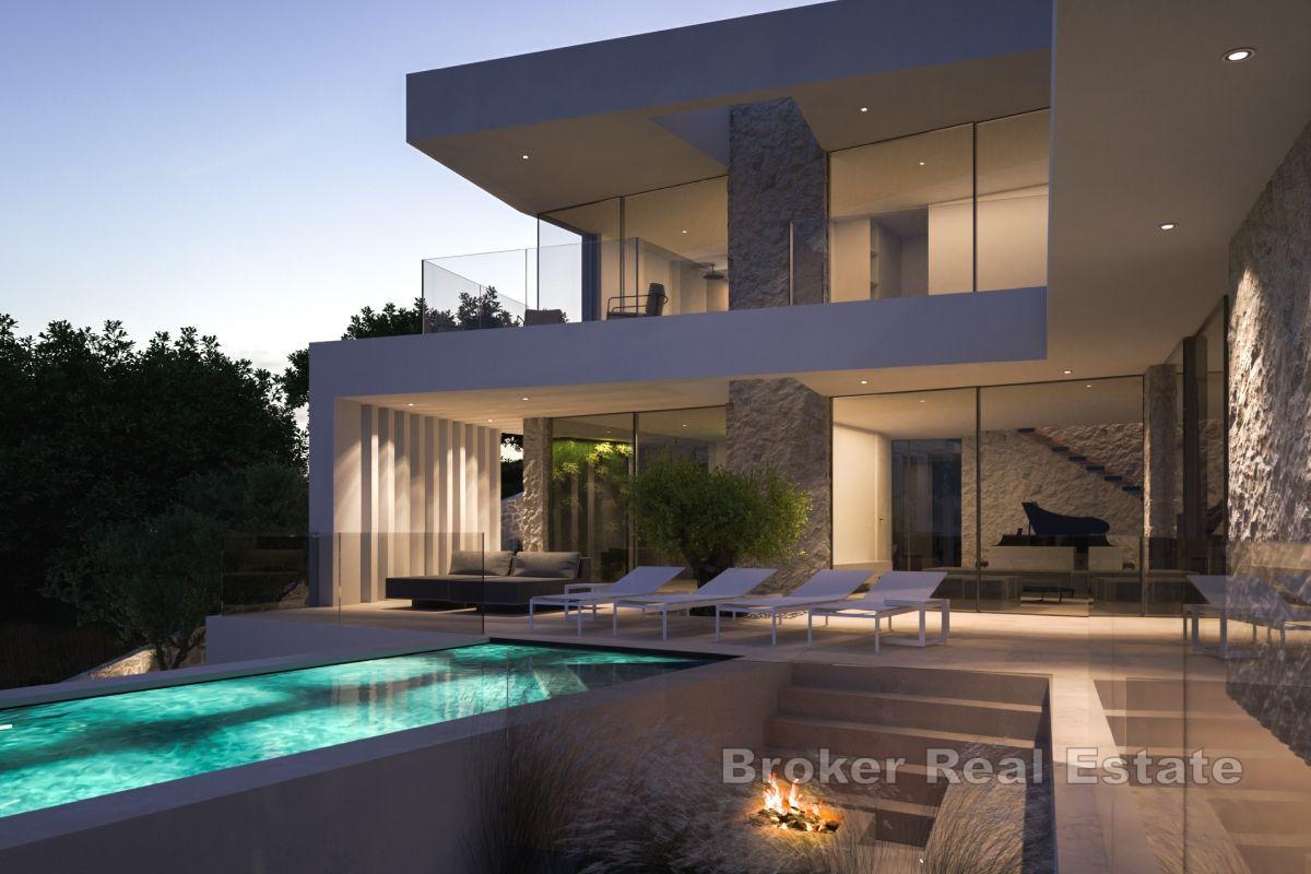 Pozemek s projektem na výstavbu vily s výhledem na moře