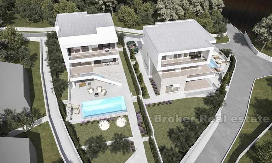 Modern villa med pool i byggnad
