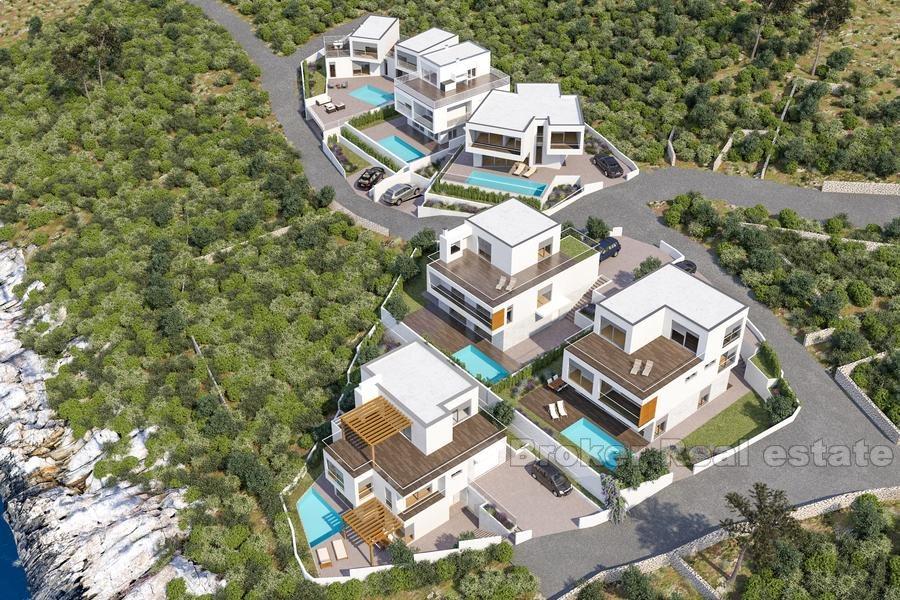 Villa with swimming pool under construction