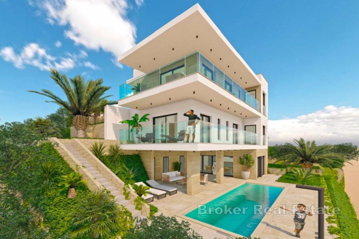 Građevinsko zemljište s projektom i panoramskim pogledom na more