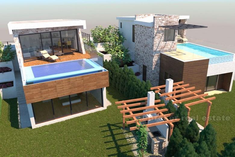 Modern villa med pool och havsutsikt till salu