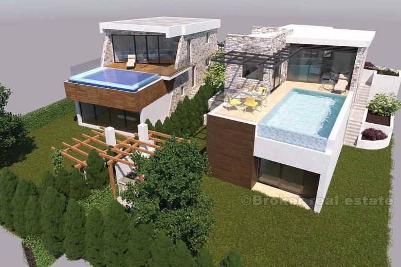 Moderní vila s bazénem a výhledem na moře na prodej
