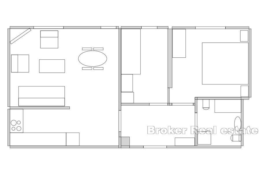 Zenta, komfortabel to soverom leilighet