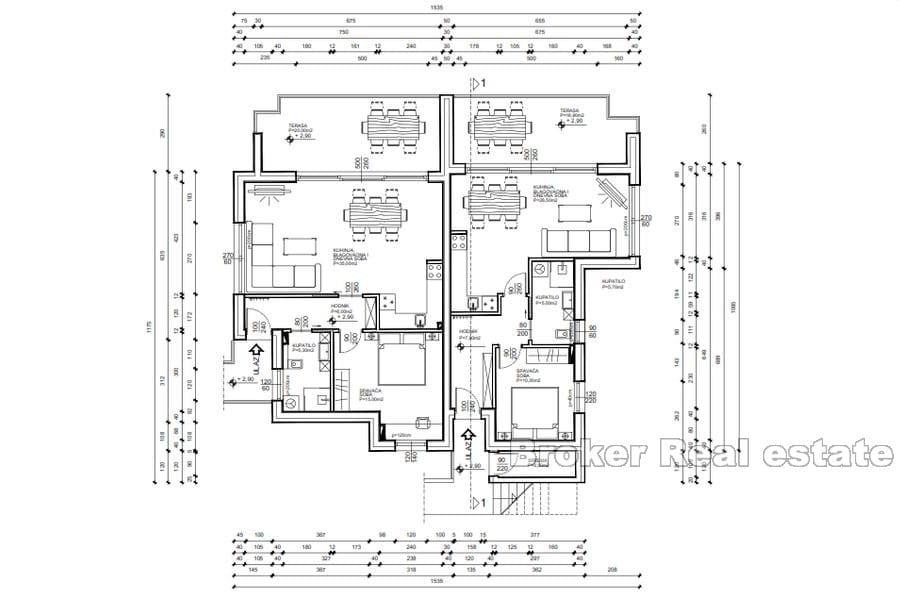 One-bedroom apartment in a newly built building