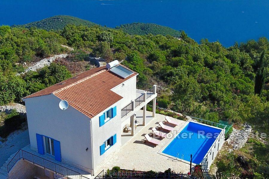 House with pool and sea view