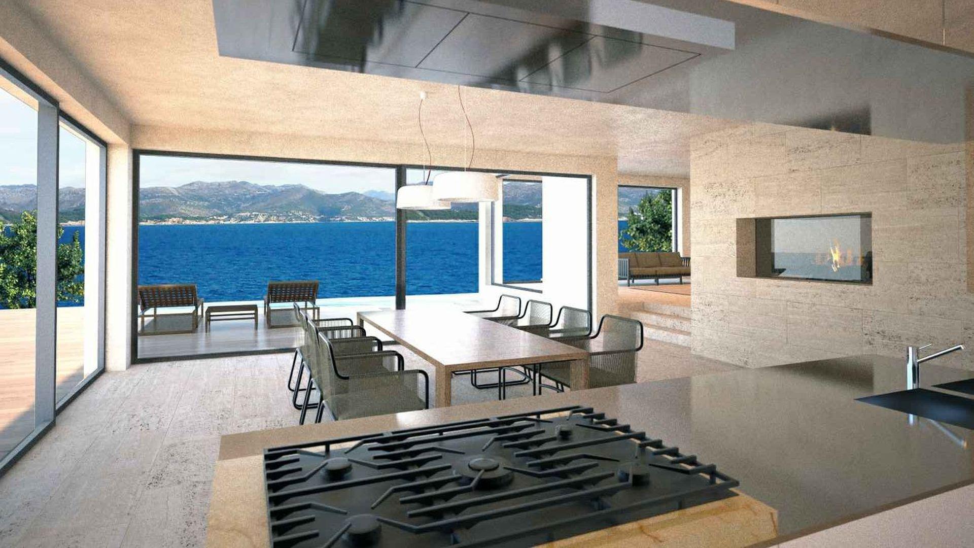 Attraktive Villa mit Pool, erste Reihe zum Meer