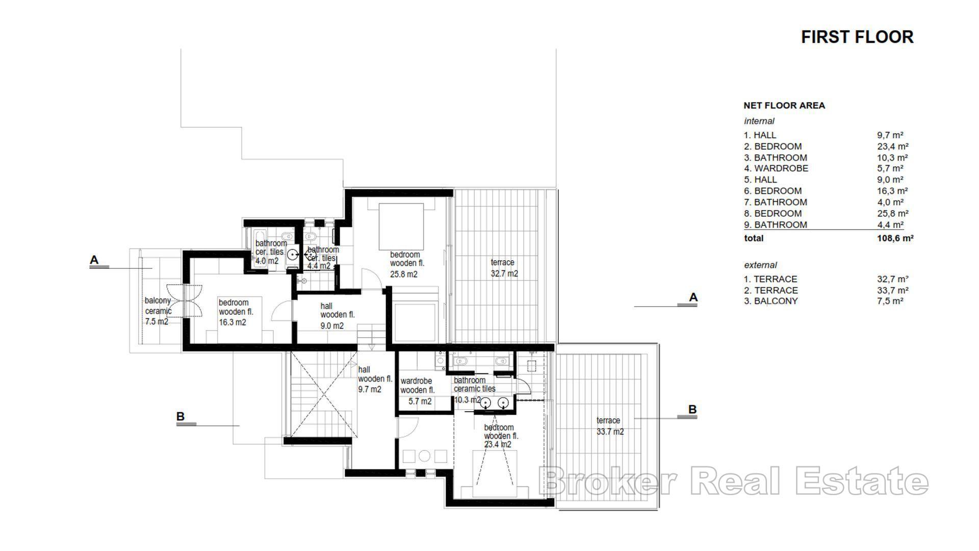 Attraktive Villa mit Pool, erste Reihe zum Meer
