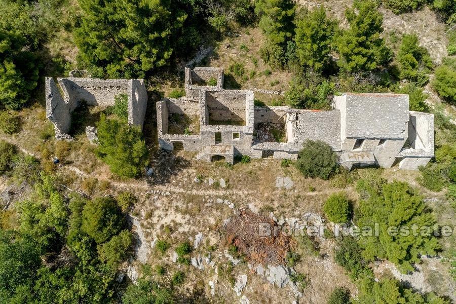 Ruin of traditional stone house