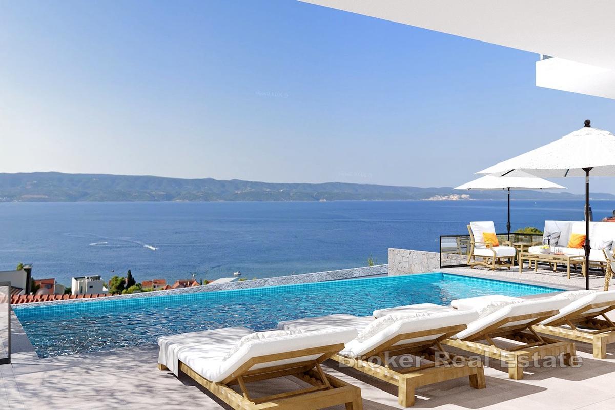 Villa en construction avec vue mer