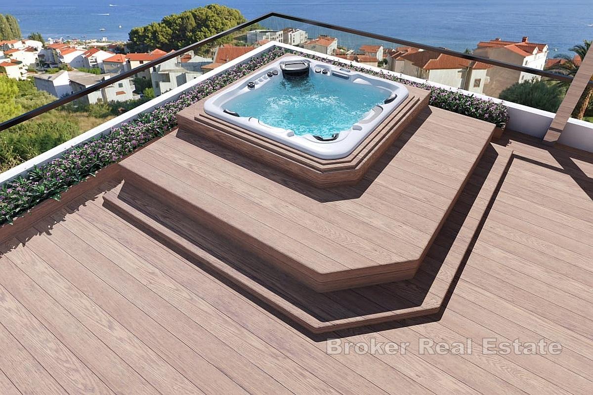 Villa en construction avec vue mer