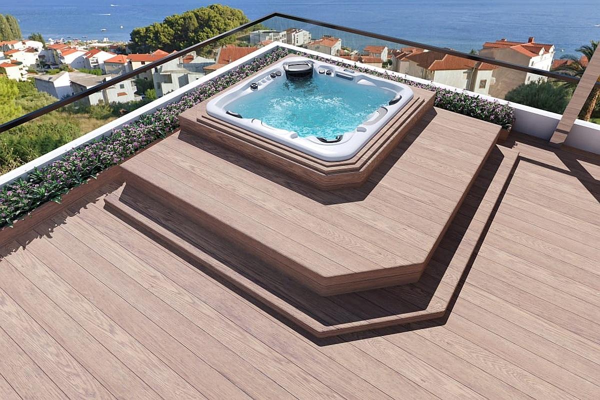 Villa im Bau mit Meerblick