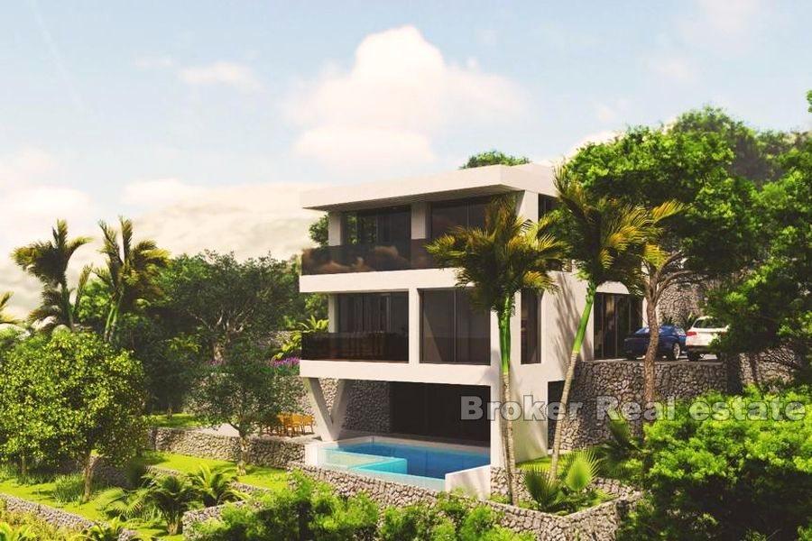 Villas with pool and sea view