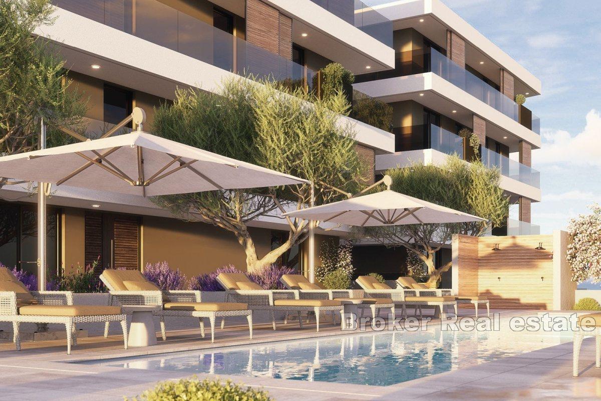 Modern apartments in the first row to the sea