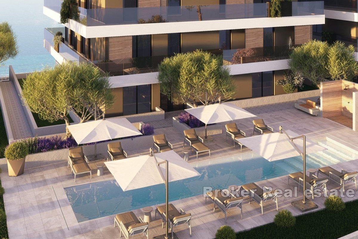 Modern apartments in the first row to the sea