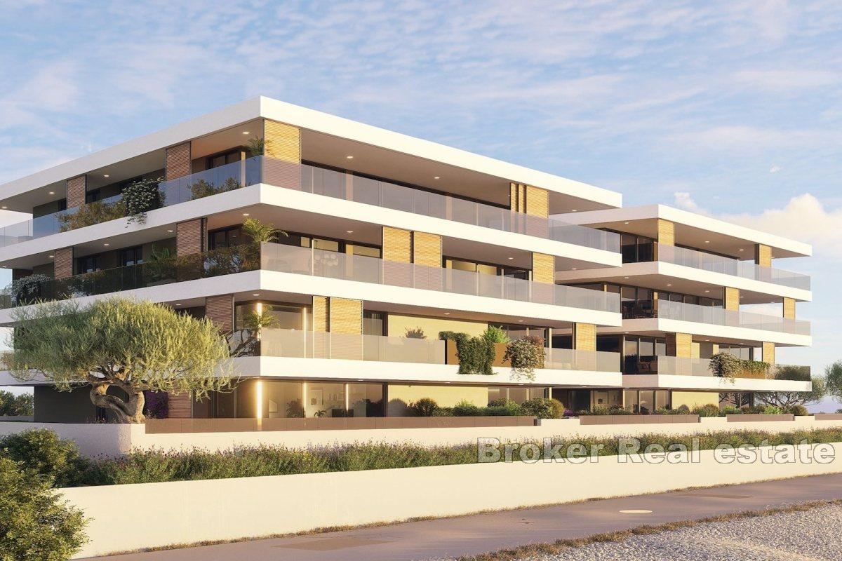 Modern apartments in the first row to the sea