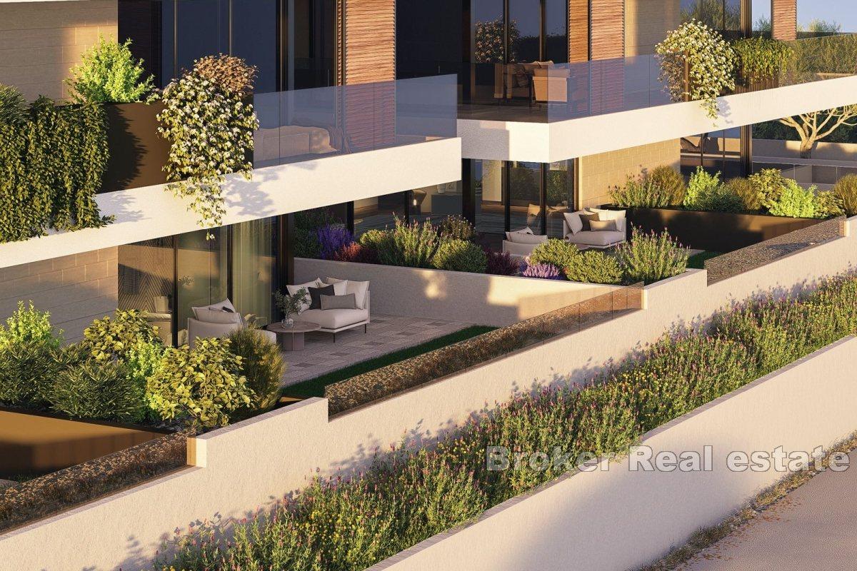 Modern apartments in the first row to the sea