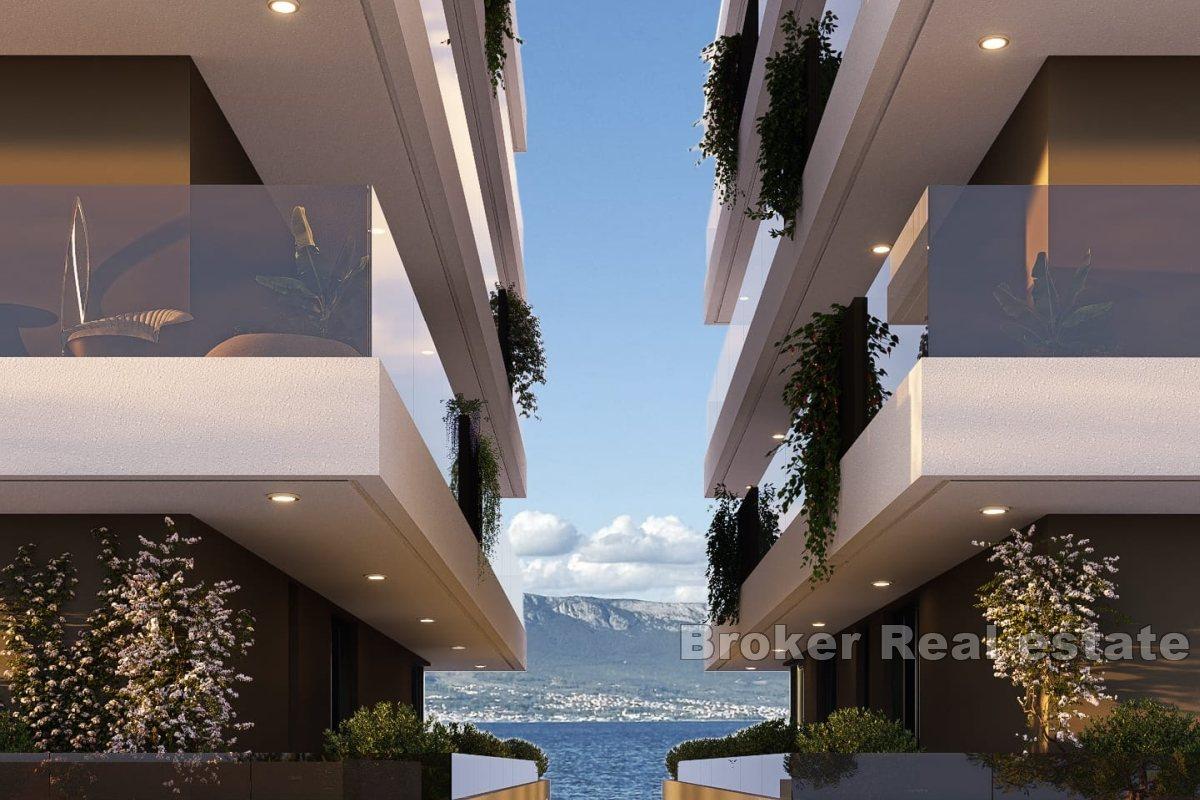 Modern apartments in the first row to the sea