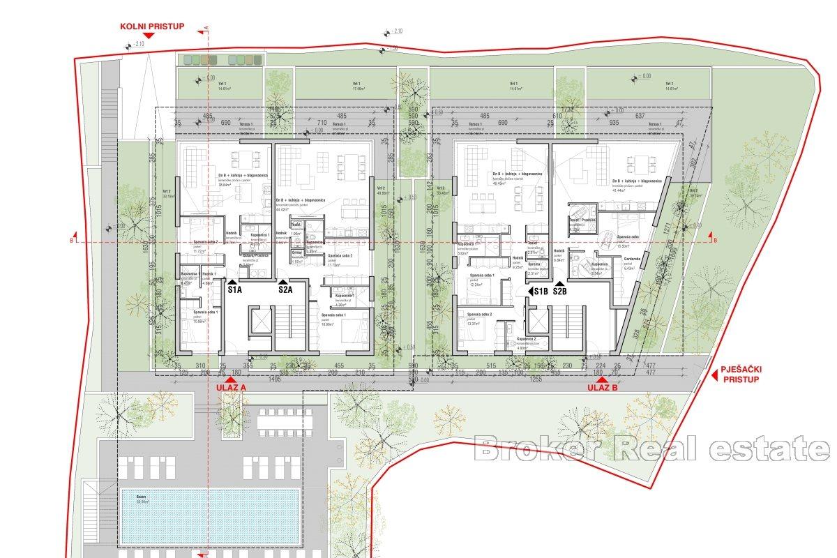 Moderní apartmány v první řadě k moři