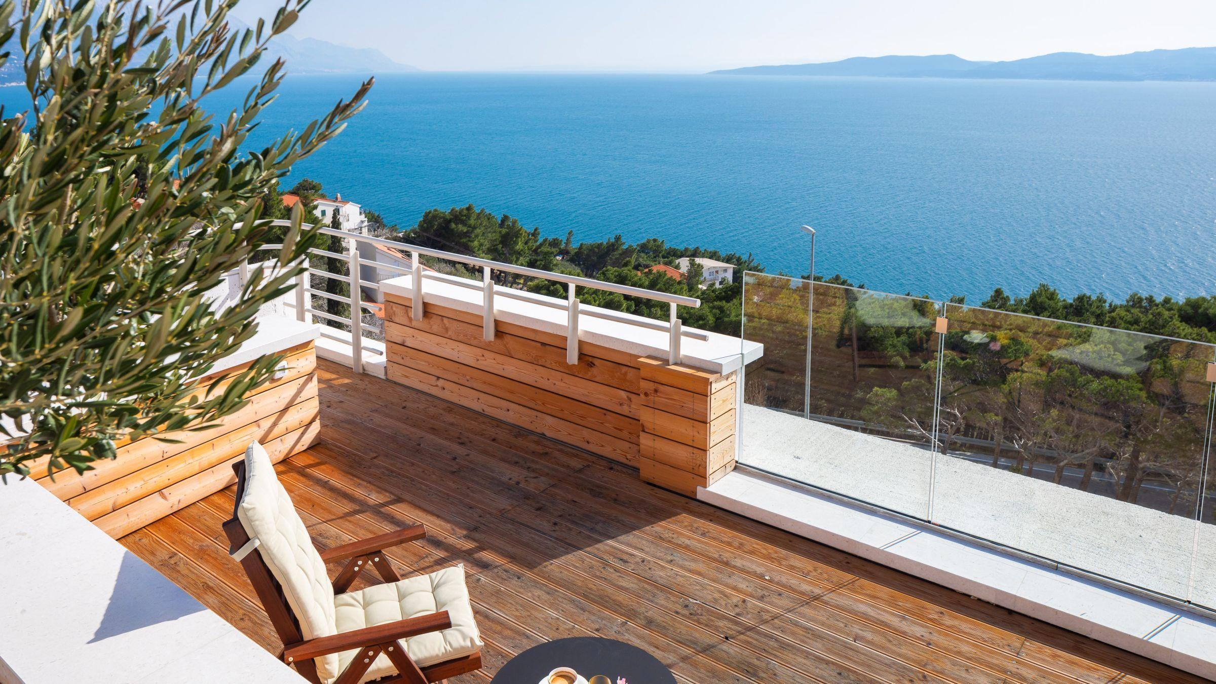 Villa con vista sul mare aperto