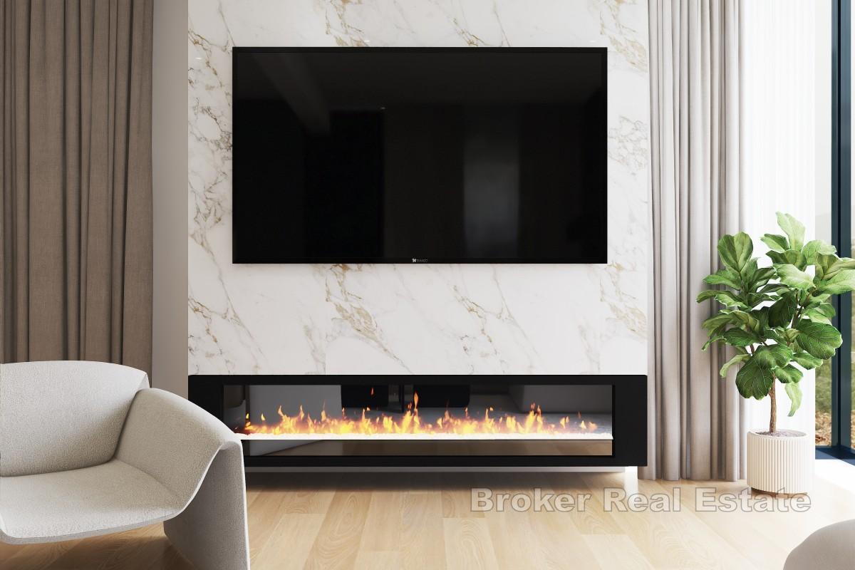 Modern villa med panoramautsikt över havet