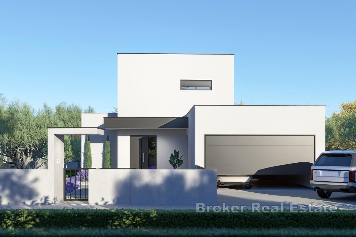 Modern villa med panoramautsikt över havet