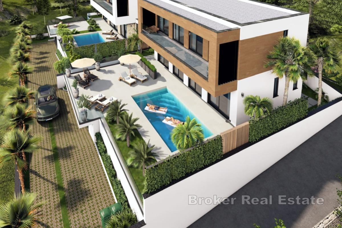 Działka budowlana z widokiem na otwarte morze i projektem