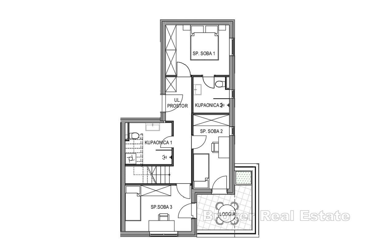 Penthouse z widokiem na otwarte morze