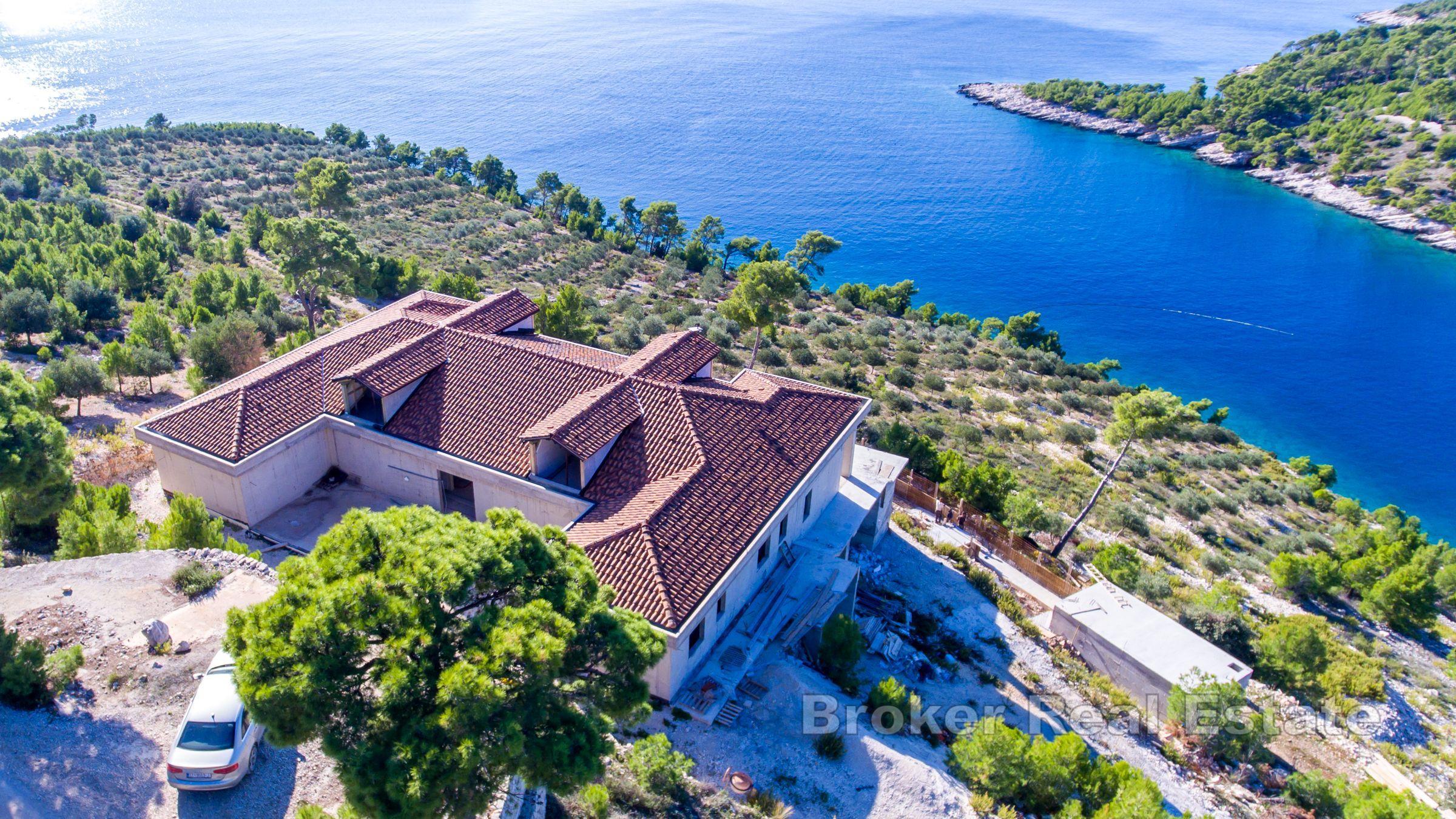 Villa im Bau erste Reihe zum Meer