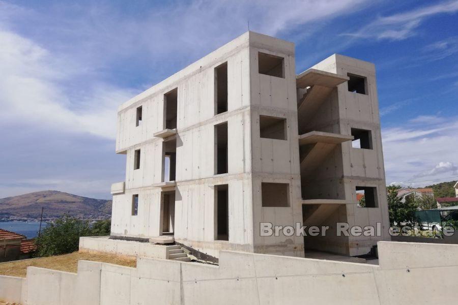 Unfinished building with sea view
