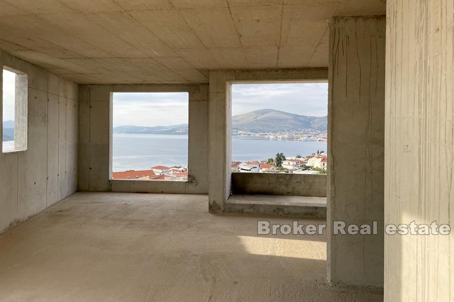 Unfinished building with sea view