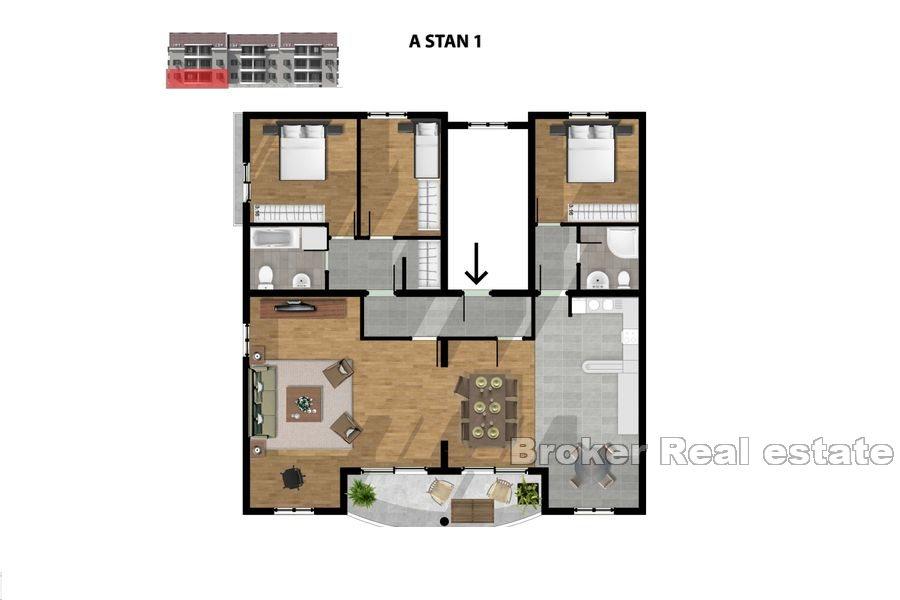 Wohnungen in der Nähe des Meeres