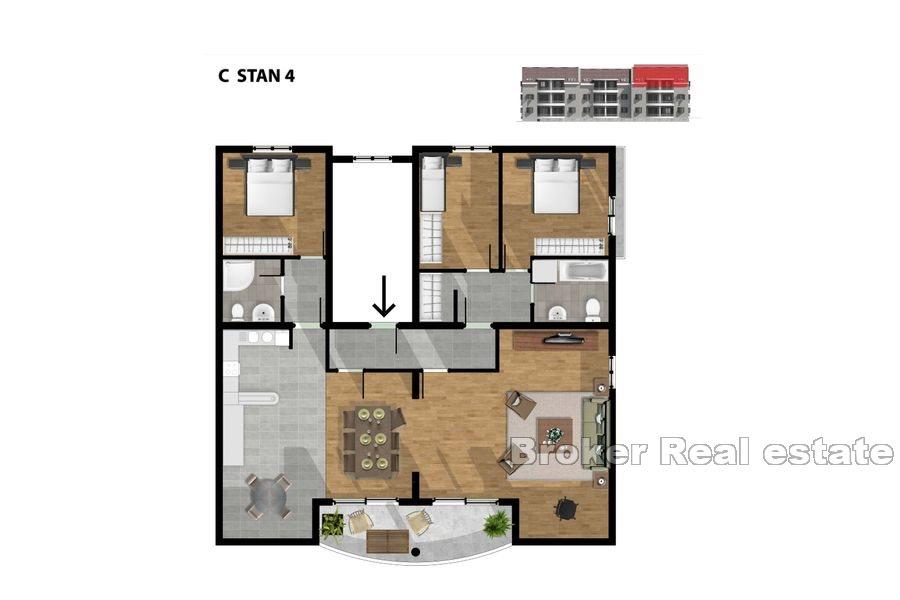 Wohnungen in der Nähe des Meeres