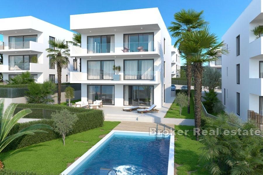 Apartments with a swimming pool in a new building