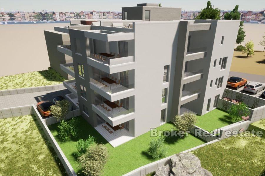 Appartements en construction avec vue mer