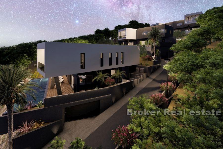 Eine moderne Villa mit Panoramablick auf das Meer