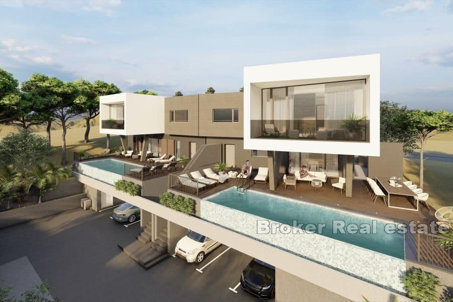 Villa moderne mitoyenne avec vue mer