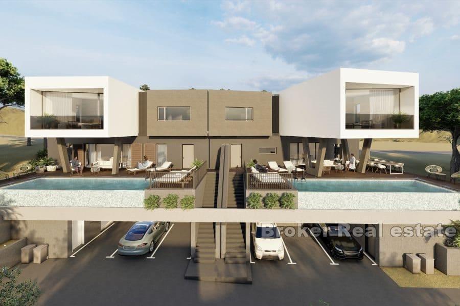 Villa moderne mitoyenne avec vue mer