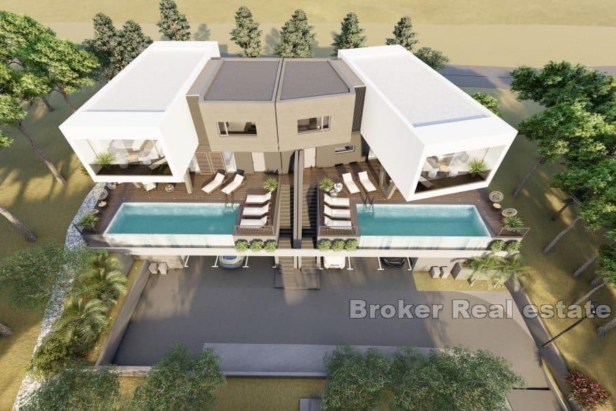 Villa moderne mitoyenne avec vue mer