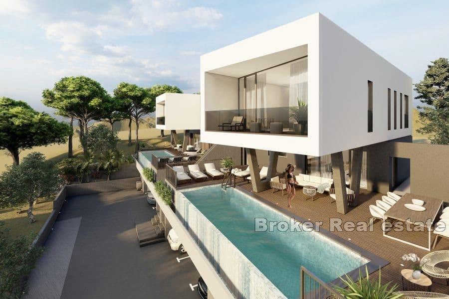 Semi-detached modern villa with sea view